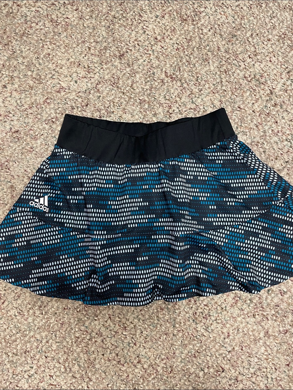 adidas Black & Teal Patterned tennis/fitness Skort- new